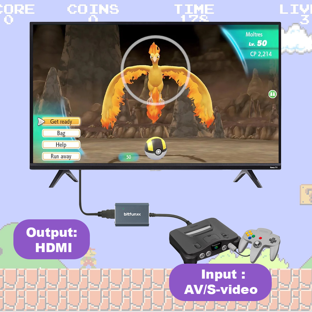 Bitfunx 720P Svideo / AV To HD - Retro Gaming Nostalgia 评论和价格